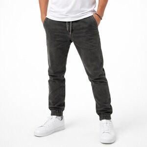 Volcom Frickin Slim Jogger Pants Mens Small Black 98% Cotton Stretch A12117C3